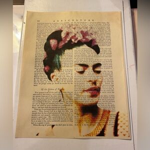 Frida Kahlo art print on paper
